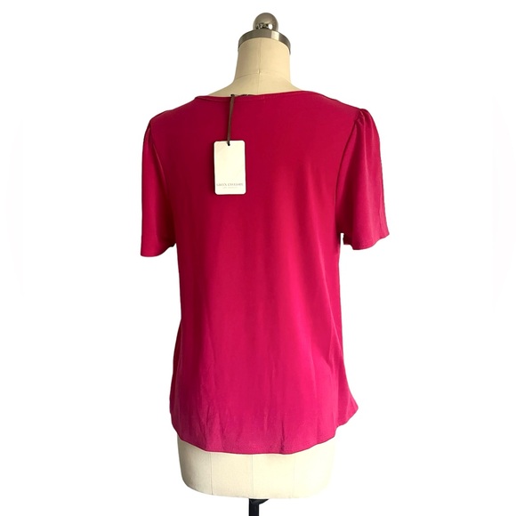 NWT Green Envelope Los Angeles Fuchsia Pink Button Down Cardigan - Picture 2 of 7